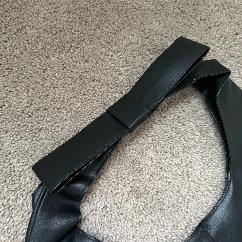 Victoria Secret Bow Tote Bag Black os - Picture 7 of 10